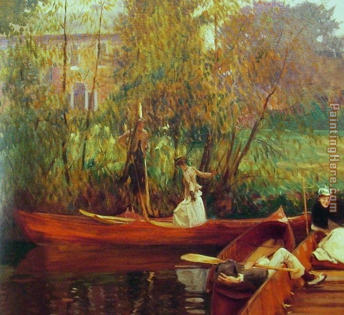 A Boating Party painting - John Singer Sargent A Boating Party art painting